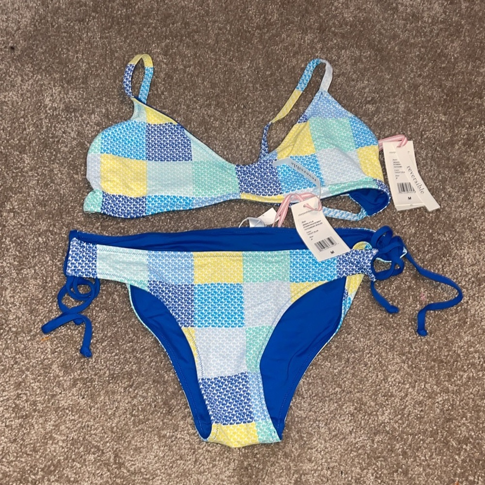 Nwt Vineyard Vines Patchwork Whales Reversible Bi… - image 4